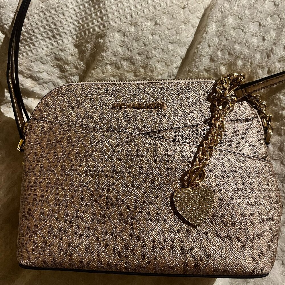 Michael Kors Rose Gold Pink Crossbody Bag